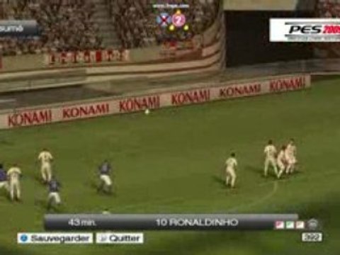 coup franc ronaldinho online pes 2009