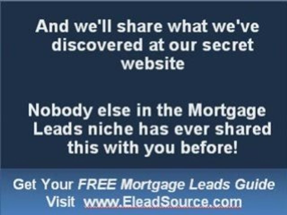 Internet Mortgage Leads
