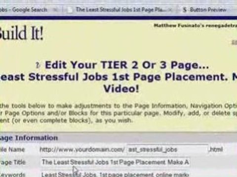 Improved Search Engine Placement *Basic Website Building*