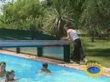 Abri piscine SWIM PROTEC - Abri bas coulissant de toiture