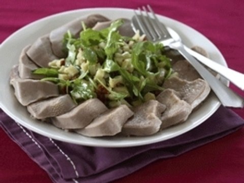Langue de veau et salade d'artichauts