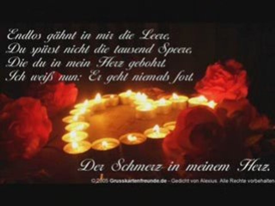 Schmerzen der Liebe!