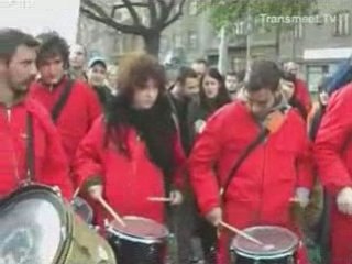 President Bush visits Zagreb protests