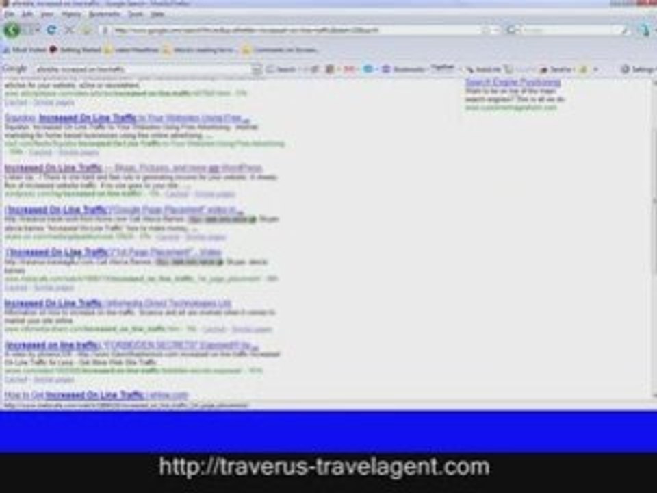 Increased Search Engine Traffic