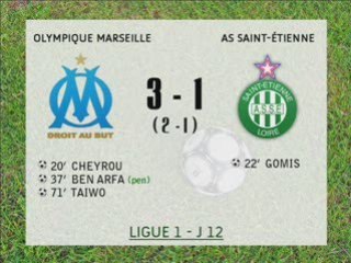 Marseille 3-1 Saint-Etienne  resumé des but
