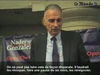 Ralph Nader  : McCain & Obama sont les pantins d'entreprises