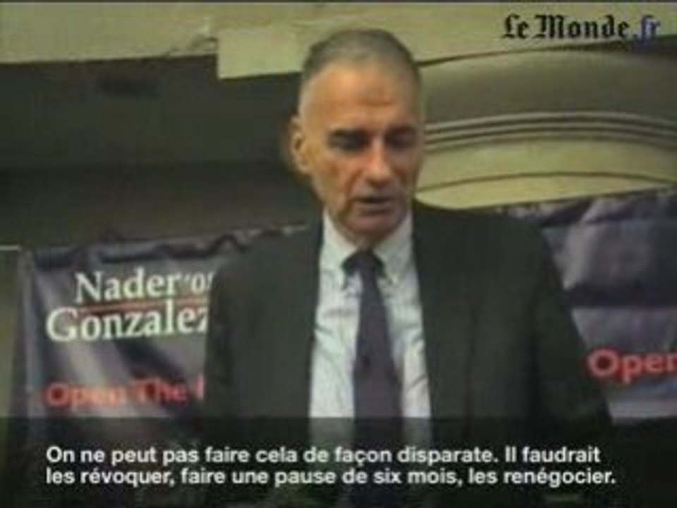 Ralph Nader  : McCain & Obama sont les pantins d'entreprises