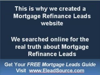 Re-Finance Mortgage Leads