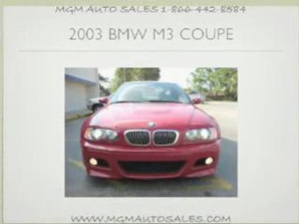 Hot Deal on a 2003 BMW M3 Coupe