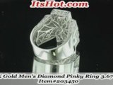 14k Gold Diamond Mens Pinky Ring