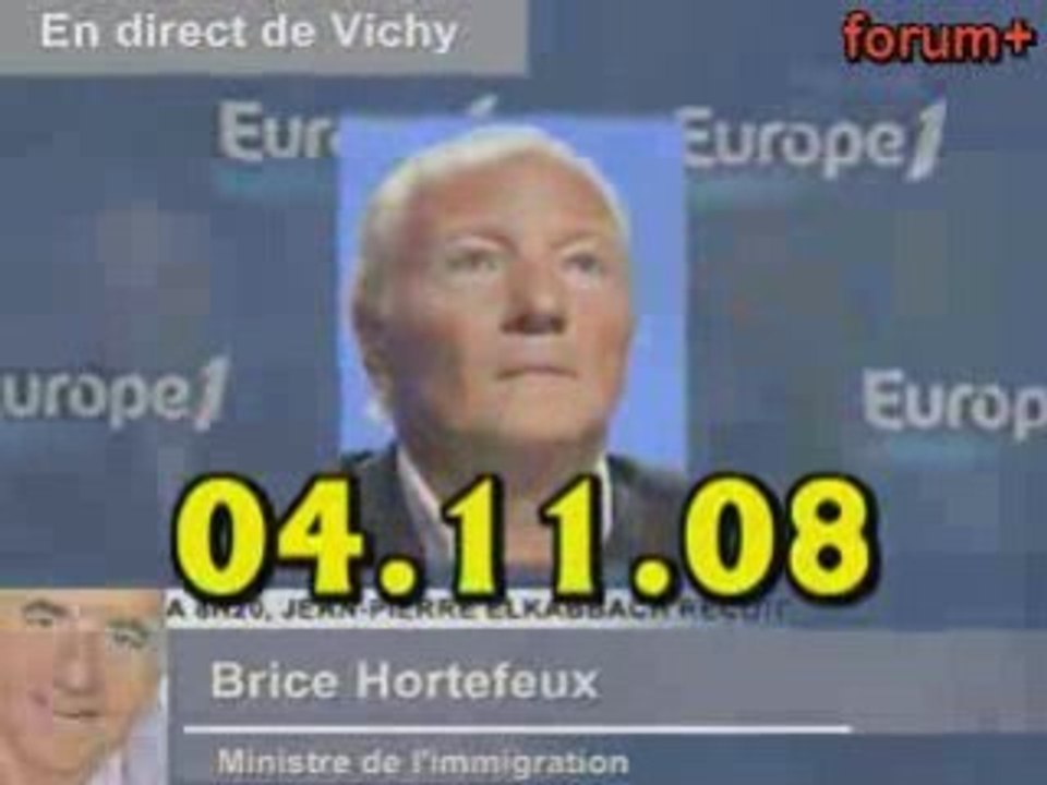 ITW de Brice Hortefeux (04.11.08)