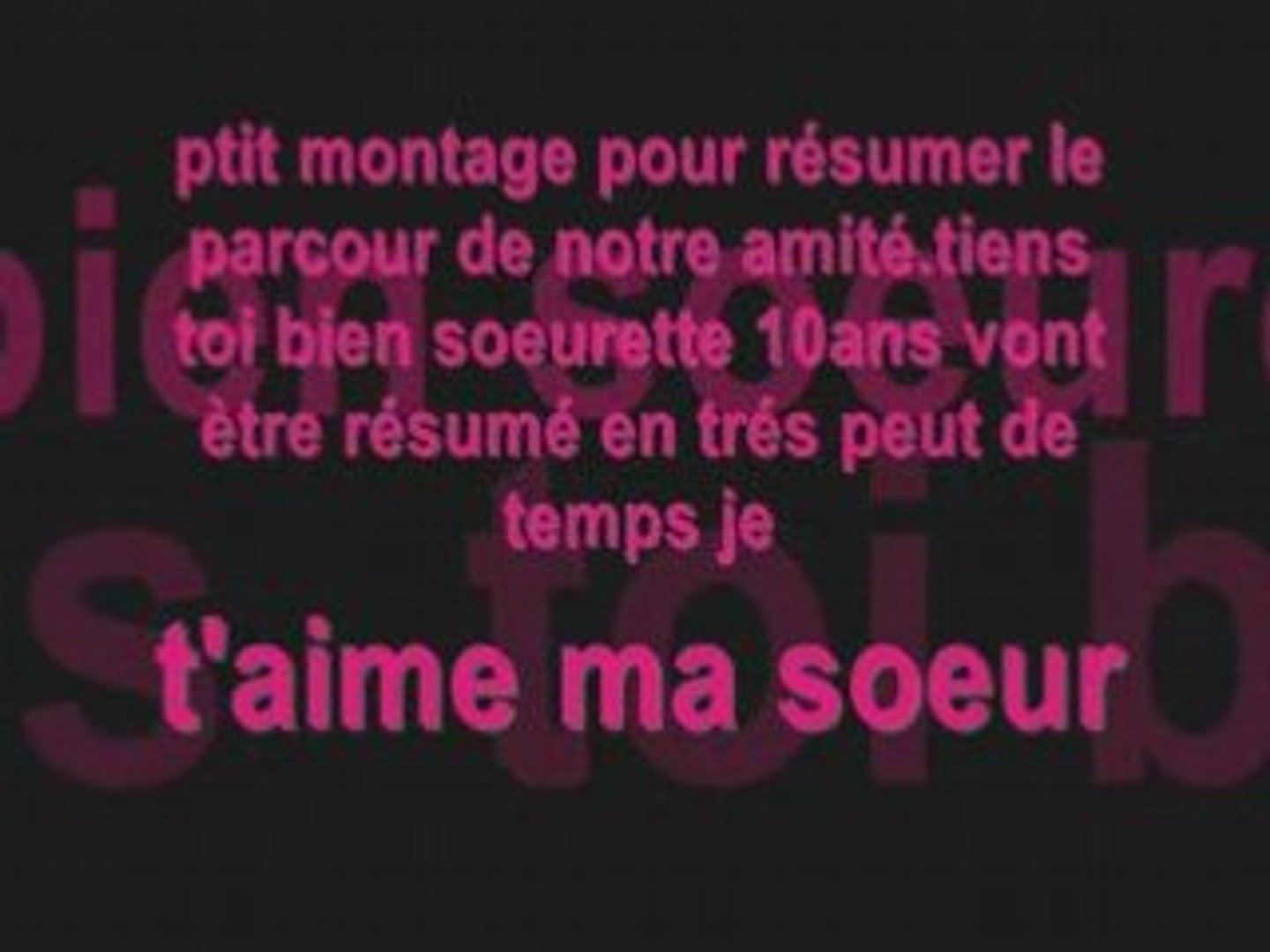 Montage Ma Soeur Video Dailymotion