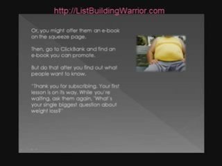List Building - Build a Rapport with Your List by Asking