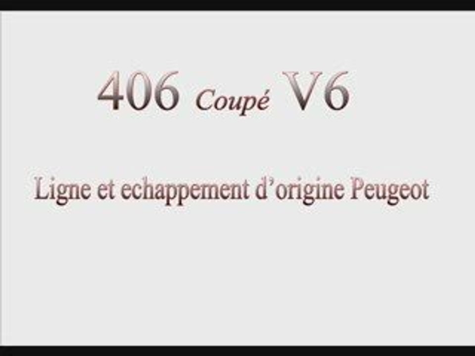 406 coupé SuperSprint V6