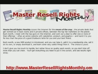 New Products With Resell Rights At MasterResellRightsMonthly