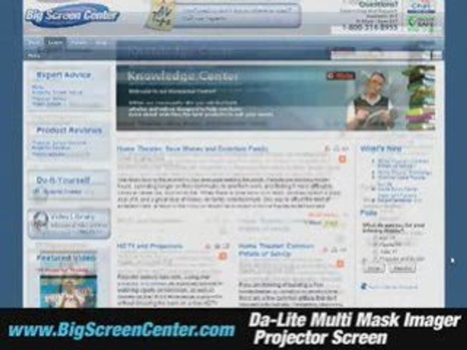 Da-Lite Multi Mask Imager Projector Screen