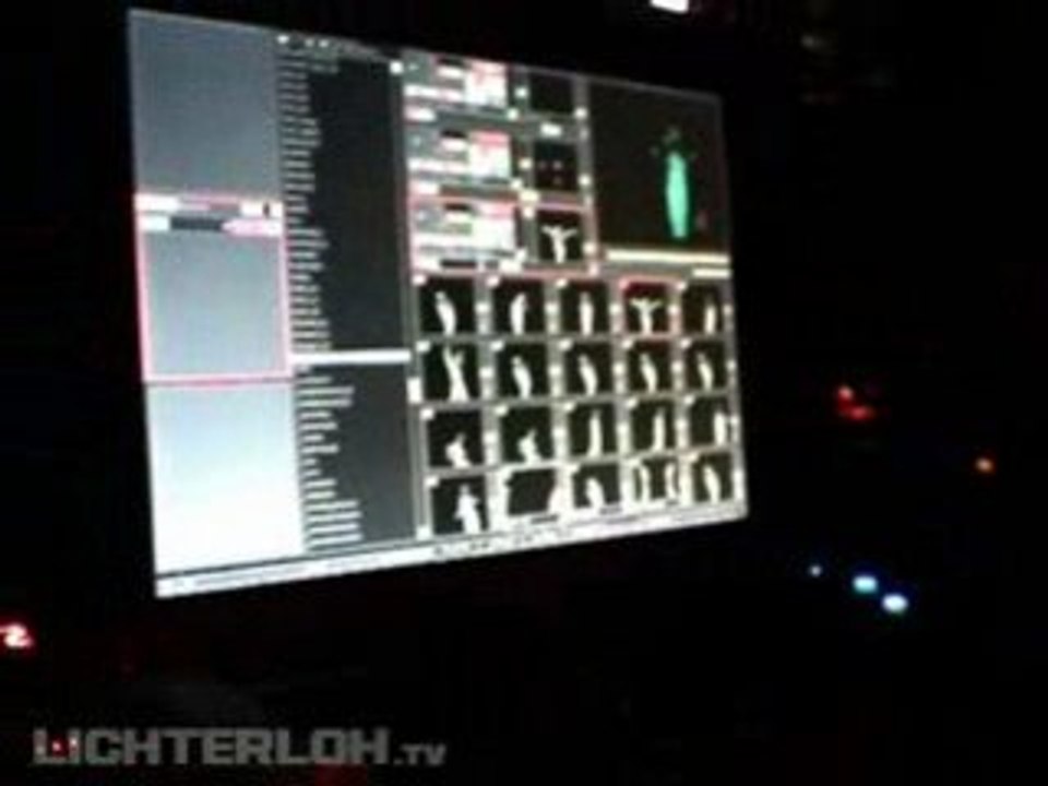 using our multiscreen-vj-software @ raum for electronic arts