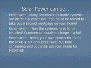 Solar Energy Panel - Stop wasting money on electric power!