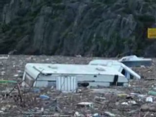 Dégats des inondations,barrage de Grangent en est Témoin..