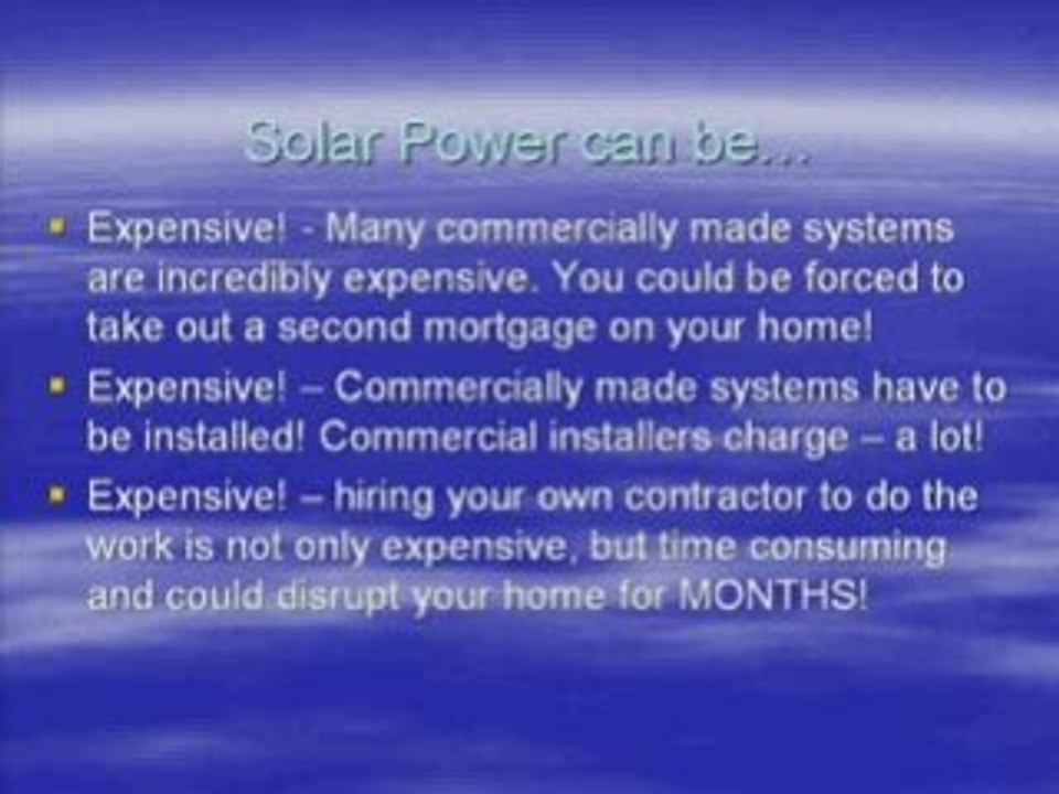 Solar Power For Homes - DIY and save! Easy weekend project.