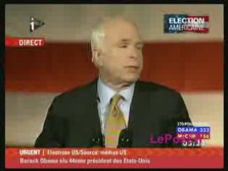 McCain rend hommage à Obama