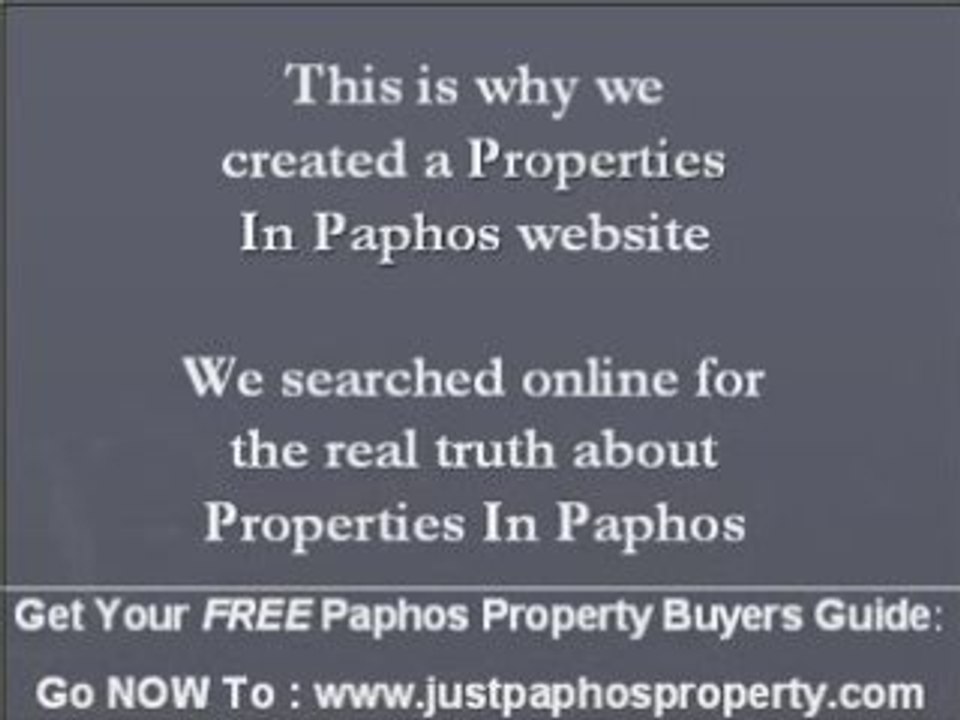 Paphos Property Sale