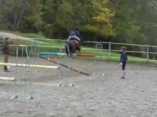 séance de saut d'obstacle, 1m10 sur le verticale =)