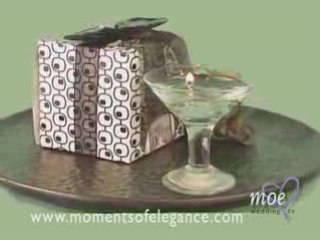 Wedding Favors "Cocktails Anyone?" Martini Glass Gel Candle