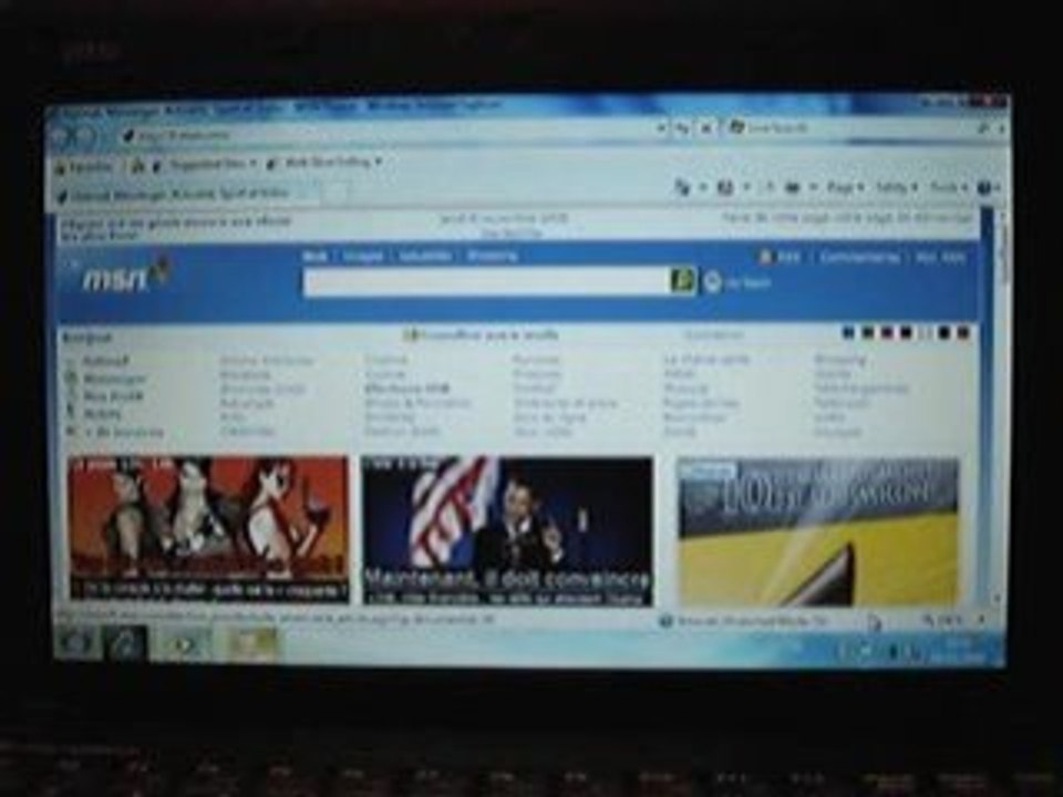 Windows 7 running on MSI Wind U100 Netbook