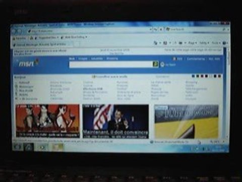 Windows 7 running on MSI Wind U100 Netbook