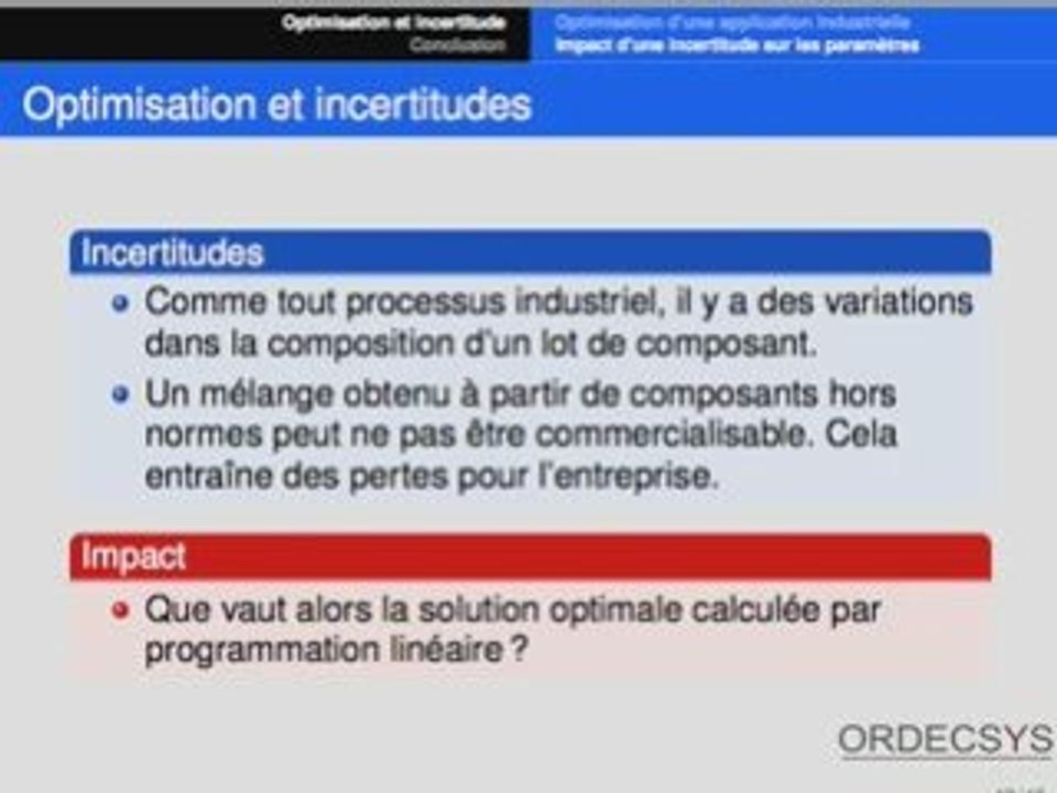 L'optimisation robuste: premiers contacts (1/2)