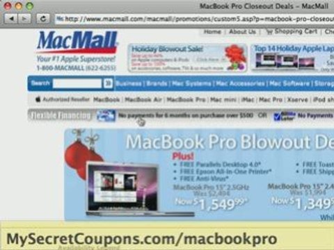 Macbook Pro Discount Coupon Code - $1549