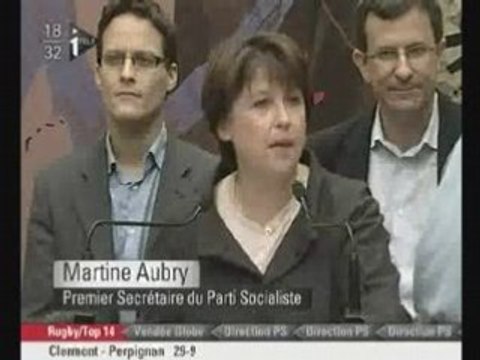 PS: Martine Aubry sûre de sa victoire