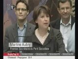 PS: Martine Aubry sûre de sa victoire