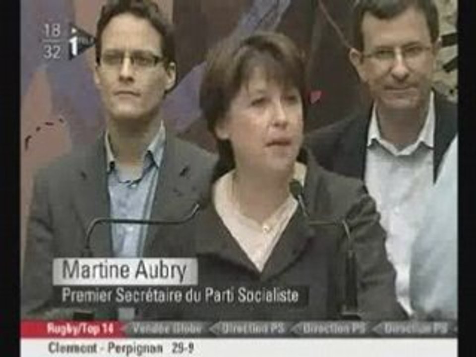 PS: Martine Aubry sûre de sa victoire