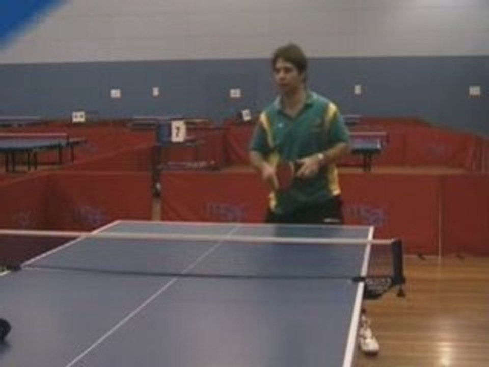 Table Tennis Forehand Topspin Against Backspin