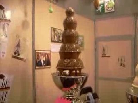 fontaine de chocolat , salon du chocolat paris 31.10.08