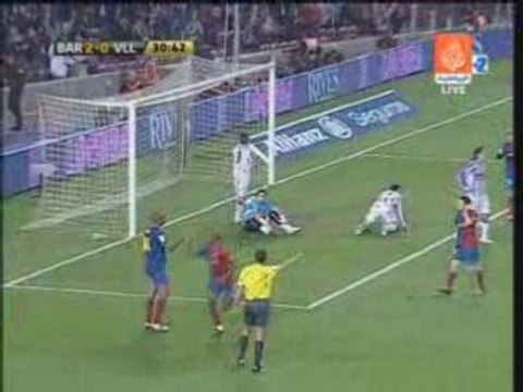 FC BARCELONE - VALLADOLID 2-0 BUT DE ETO'O