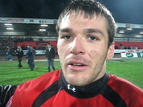 Montagnat (Uso rugby) après la victoire d'Oyonnax contreAuch