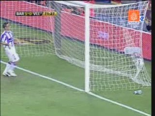 FC BARCELONE - VALLADOLID 5-0 BUT DE GUDJOHNSEN