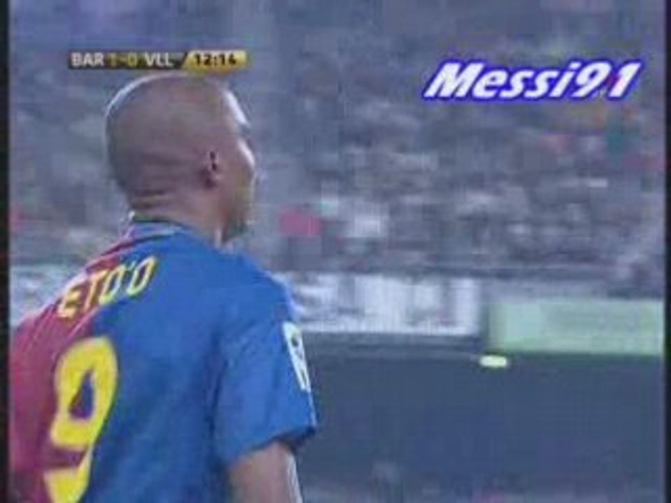 1-0 Etoo Barcelone Real Valladolid