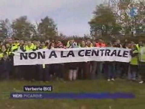 Contre la centrale électrique à Verberie
