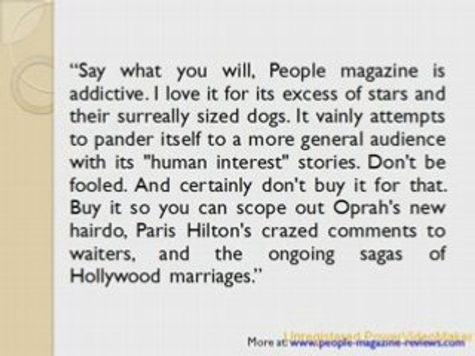 people magazine: Reader and past subscriber reviews