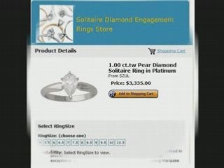 Solitaire diamond engagement ring