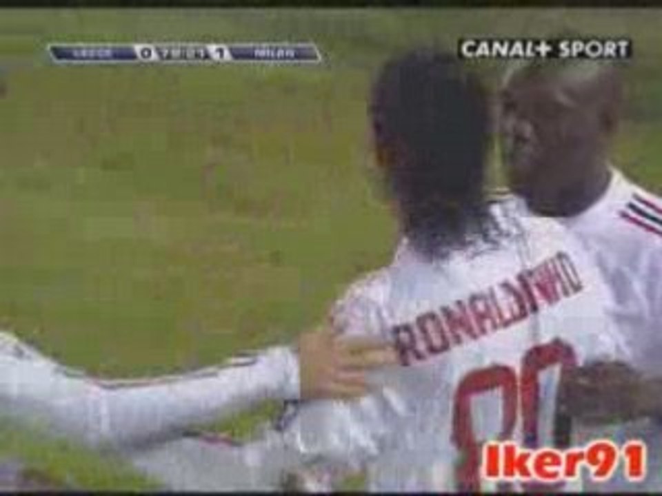Ronaldinho 0-1 Lecce Milan AC
