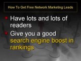 How To Get Free Network Marketing Leads