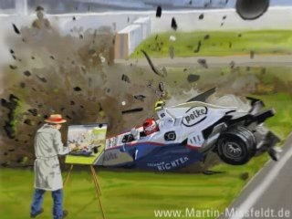 Formel1 Crash - art speed painting by Martin Missfeldt