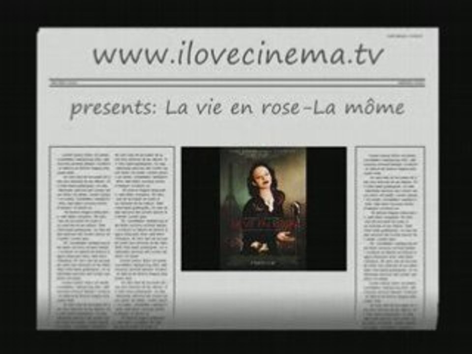 Marion Cotillard La môme Edith Piaf voit La vie en rose