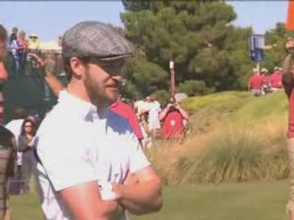 Justin Timberlake et Ellen DeGeneres au tournoi Shriners