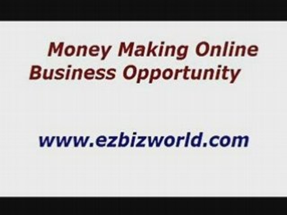 Money making online business opportunity